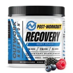 Outwork Nutrition Post Workout Recovery Pulber - Kreatiin Monohüdraat, KSM-66 Ashwagandha & Tart Cherry - Kiiruste taastumine, leevendab valulikkust - Kreatiin Pulber meestele ja naistele, Berry Splash, 240 Gr