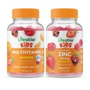 Elujõulised multivitamiini lapsed + tsink 25 mg lapsed, Gummies Bundle - suurepärane maitse, vitamiinilisand, gluteenivaba, GMO-vaba, närimiskumm