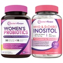 Arsti retseptid Naiste probiootikumid ja Inositool Bundle - soolestik, vaginaalne, kuseteede ja reproduktiivtervise naistele
