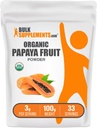 BulkSupplements.com Orgaaniline Papaia puuviljapulber - maitsestatud pulber, mis on saadud Carica Papaya puuviljast - gluteenivaba, 3 g serveerimise kohta, 100 g (3,5 oz) (pakk 1)