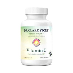 Dr Clark C-vitamiini täiendus 1000mg - gluteenivaba, immuunsuse tugi, tugev antioksüdant, toetab aju funktsiooni, soodustab kudede moodustumist ja parandamist, 100 želatiinkapslit