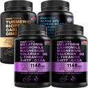 MEDCHOICE kurkum ja ingver (120ct), une melatoniin (180ct) ja nootroopne aju (60ct) täienduspakett - tervise trio aju, une ja immuunsuse toetamiseks - vegan, mitte-GMO, gluteenivaba