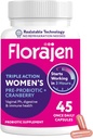Florajen Naiste probiootikum, prebiootikum ja Jõhvikas Täiendus Vaginaalse Tervise, Immuunsüsteemi Abi Ja Seedetrakti Heaolu - 30-Count