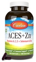 Carlson - ACES + Zn, vitamiinid A, C, E + Seleen ja tsink, multivitamiin koos tsingiga, raku tervise ja immuunsuse tugi, Selenium multivitamiin, antioksüdant, 360 Softgels