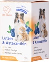 Luteiin koertele ja kassi silma täiendus Astaksantiin Kõik looduslikud koostisosad Inimese aste Tear Stain Immune,Lutein Allikas USA-st, Enhance Vision Tervis Antioksüdandid - 2,8 Oz