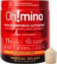 Oh!mino olulised aminohapped. Troopiline splash, stimuleeriv-vaba pulber. Kõik 9 EAA-d, BCAA-d ja täiuslik amino treeningute, Amino energia ja lihaste ehitamiseks ja kiiremaks taastamiseks.