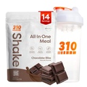 310 Toitumine All-in-One Meal Asendage Shake Pulber w / Shaker Cup Starter Kit - kõrge valgu kiud rikas Vegan Superfood Blend - Suhkruvaba, Keto & Paleo Friendly, Low Carb - Chocolate Bliss 14 srv
