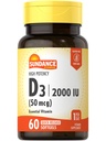 Sundance Vitamiin D3 2000 RÜ | 60 Kiiresti vabastavad softgeelid | Suure tugevusega | Mitte-GMO ja gluteenivaba toidulisand
