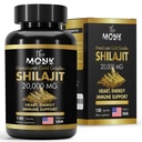 Orgaaniline Shilajit koos Fulvic Acid, Humic Acid, 85+ Minerals - Gold Grade Plus - sama nagu vaik - energia, vastupidavus, aju tugi - 120 kapslit - valmistatud USA-s