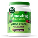 Amazing Grass Greens Superfood Antioksüdant: Rohelised Pulber orgaanilise Spirulina, Beet Root Powder, Elderberry & Probiootikumid, Sweet Berry, 100 Servings (pakendamine võib varieeruda)