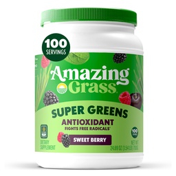 Amazing Grass Greens Superfood Antioksüdant: Rohelised Pulber orgaanilise Spirulina, Beet Root Powder, Elderberry & Probiootikumid, Sweet Berry, 100 Servings (pakendamine võib varieeruda)