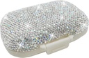 Bling Pill Case for Purse Medicine Vitamiinikonteiner Hoidja Tasku Pill Juhtum Ümarmeditsiin Korraldaja Vitamiinide / Kalaõlide / Toidulisandi Reisimeditsiini Kit (8 Kompartment Silver)