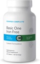 Cooper Complete - Üks päev täielik multivitamiin ilma rauata - igapäevane multivitamiin ja mineraaltoitaine - 60 päeva tabletid pudeli kohta. Pakend 1