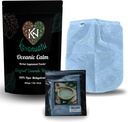 Kava Powder and Strainer Bundle | Premium Vanuatu Kava Root Powder (16oz) rahulikkuse ja lõõgastuse jaoks 100 mikroni peene võrguga tüvekotiga sujuva kava ettevalmistamiseks