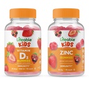 Elujõuline D-vitamiini lapsed + tsink lapsed, Gummies Bundle - suurepärane maitse, vitamiinilisand, Gluteenivaba, GMO-vaba, närimiskumm