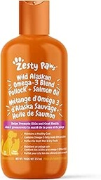 Zesty Paws Wild Alaska lõheõli koertele ja kassidele - naha ja karva toetus, Omega 3 lemmikloomade täiendus, 8,5oz