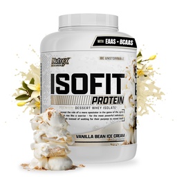 Nutrex Research IsoFit Whey Protein Pulber Instantized 100% vadakuvalgu isolaat (70 Servings, Vanilla Bean Ice Cream)
