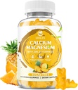 Kaltsium Magneesium Tsink Kummid vitamiin D3, Suhkruvaba Kaltsium Kummid Naistele Meestele, Suur Potentsiaalne Magneesium Gummies Luude Ja Lihaste Ja Immuunsuse Tervis, Ananassimaitse - 60 Count