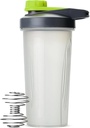 Hr Pen- Shaker pudelid valgu segud Twist Cap, 28 oz, hall / roheline, Valk Shaker Pudel Wire Whisk Ball