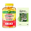 Spring Valley Omega-3 alates Fish Oil 1000 mg, Maksimaalne hooldus, 120 Count + Eksklusiivne VitaMax Vitamiin Guide (2 eset)