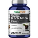 NusaPure Black Maca Root 50: 1 Ekstrakt, 750 mg, mis vastab 37,500 mg 200 Veggie per caps (Vegan, Non-GMO)
