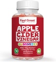 Tunne suurepäraseid vitamiine Õunasiidri äädikakummid - ACV koos emaga seedetrakti toetamiseks ja igapäevaseks heaoluks - Vegan, mitte-GMO, 60 Gummies