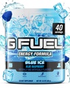 G Fuel Blue Ice Energy Drink Powder, Pre Workout Caffeine Mix for Gaming, Sugar Free Focus Amino, Vitamin + Antioxidants, 9.9oz (Blue Raspberry, 40 Servings)