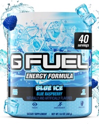 G Fuel Blue Ice energiajoogi pulber, Pre Workout Kofeiinisegu hasartmängudeks, Sugar Free Focus Amino, Vitamiin + Antioksüdandid, 9,9oz (sinine vaarika, 40 serveerimist)