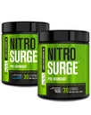 Jacked Factory NITROSURGE Pre Workout Supplement for Energy, Instant Strength Gains, Clear Focus, & Intense Pumps (Blue Vaarika, 30 Servings & Arctic White, 30 Servings)