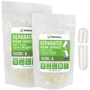 XPRS Nutra Vegan Suurus 1 Eraldatud Kapslid - 500 Count Premium Tühjad kapslid eraldatud kottides - Selged Pillid 1 Tühi DIY täienduse täitmiseks