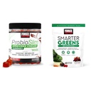Jõufaktor ProbioSlim Õunasiidri äädikakummid orgaaniliste, LactoSpore & Smarter Greens Superfood Chews, Rohelised ja Superfoods probiootikumid, Antioksüdant