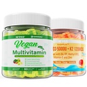 NEVISS Vitamiin D3 5000IU + K2 (MK-7) 120mcg koos vegan multivitamiiniga naistele Raud, vitamiin B12, A, D3, K2, vetikad Omega 3, magneesium, tsink