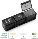 BUG HULL Weekly Pill Organizer 3X päevas, Daily 7 Day Pill Box 3 korda päevas, Travel Medicine Pill Organizer Pill Case Container vitamiine, toidulisandeid