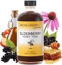 Mickelberry Gardens Elderberry Honey Tonic, Sambucus Syrup, Black Elderberry - täiskasvanute ja laste immuuntoetus (8 Ounces)