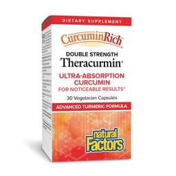 Looduslikud tegurid, CurcuminRich Double Strength Theracurmin, 60 mg, lihtsalt 1 kapsel päevas, formuleeritud suurema imendumise jaoks, 30 loend (pakk 1)