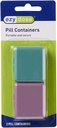 EZY DOSE Daily Travel Pocket Pharmacy Pill Korraldaja, Väike Vitamiini Organisaator, Kompaktne Meditsiinikonteiner, Reisisõbralik, Kaasaskantav Pill Box, Värvid võivad erineda, 2-Pack, BPA tasuta