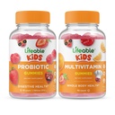 Elujõuline probiootiline 2 miljardit CFU lapsed + multivitamiini lapsed, Gummies Bundle - suurepärane maitse, vitamiinilisand, Gluteenivaba, GMO-vaba, närimiskumm