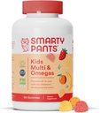 SmartyPants Kids Complete Gummy Vitamiinid: Multivitamiin, D3-vitamiin, B12 (metüülkobalamiin) JA Omega 3 DHA / EPA kalaõli, 120 arv