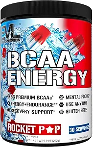 EVL BCAAs Aminohapped Pulber - BCAA Energy Pre Workout Pulber lihaste taastamiseks Lean kasvu ja vastupidavust - Rehydrate post treening taastamise Jook loodusliku kofeiini - Rocket Pop