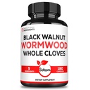 Satoomi 5 in 1 Wormwood Capsules Supplement - ekstraheeritud musta kreeka pähkli, terved nelgid, kurkum ja berberine HCl - Immuunsüsteem ja seedimine Tervis - 180 Count - 90 päeva pakkumine