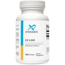 XYMOGEN D3 5000 - biosaadav D3-vitamiin 5000 RÜ (125 mcg) - kõrge potentsiga D-vitamiini lisand immuunsuse tervise, luude + südame tervise toetamiseks (180 softgeeli)