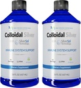 Kolloidne hõbevedelik - 12 PPM Premium Silver Solution, 60 MCG per Serving, kõik looduslikud, Vegan Immune System Support, Ionic Silver Water Daily Mineral Supplement (2-16 Fl oz pudelid)