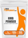 BulkSupplements.com HMB pulber - nagu kaltsium HMB, beeta-hüdroksü beeta-metüülbutüraat - HMB pulbrilisandid, Gluteenivaba - 1 g serveerimise kohta, 500 g (1,1 naela) (pakk 1)