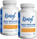 Konsyl Daily Psyllium Fiber Kapslid - Sisaldab 1500mg All-Natural Psyllium Husk Pulber Serving - Toetab Seedetrakti Tervise ja Kaalujuhtimise Eesmärgid + (2 Pack - 200 Count Iga)