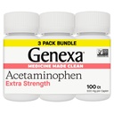 Genexa puhas atsetaminofeen 500mg ekstra tugevus, värvivaba valu leevendav palavik vähendaja, 0% kunstlikud lisandid, valuvaigistid täiskasvanutele, leevendab peavalu, seljavalu, väike artriit Valu, 300 tabletti
