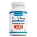EuroMedica Curaphen Extra Tugevus - Curcumin & Boswellia Supplement for HealthyCirculation Support - Kurkum täiendus liigeste, lihaste tervise ja endorfiini tootmise toetamiseks - 60 tabletti