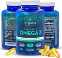 Omega 3 kalaõli 2000 mg - kõrge EPA 820 mg + DHA 620 mg - 180 kolmekordne tugevus Burpless Sidrun Maitsestatud Softgels