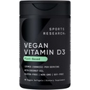 Spordiuuringud Vegan Vitamiin D3 5000IU (125 mcg) kookosõliga | 100% taimepõhine D-vitamiin luudele, liigestele ja immuunsusele | Karrageen Free, Vegan Certified & Non-GMO Kontrollitud (60 Softgels)