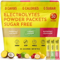 Keto Vitaalid Troopilised Keto Elektrolüüdid Pulber Ei Suhkur - Elektrolüüdid Kaaliumi, Magneesiumi, Naatriumi Ja Kaltsiumiga - Suhkruvaba Elektrolüüt Pulber Pakendid Joogi Segu Ja Hüdraat Pulber, 30 Servingut