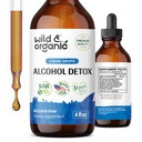 Wild & Organic Alcohol Detox tilgad - Maks & Neeru Puhasta piimaohakaga, Chanca Piedra Kivimurdja - Anti-Alkoholi kompleks maksa puhastamiseks Detox - Vegan, No Sugar & Additives - 4 fl oz